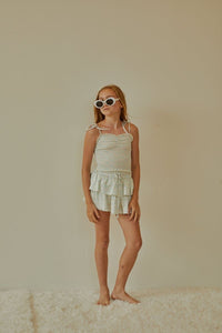 Theme Willow Garden Rose Yellow Satin Skort