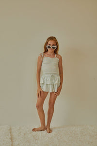 Theme Willow Garden Rose Yellow Satin Skort