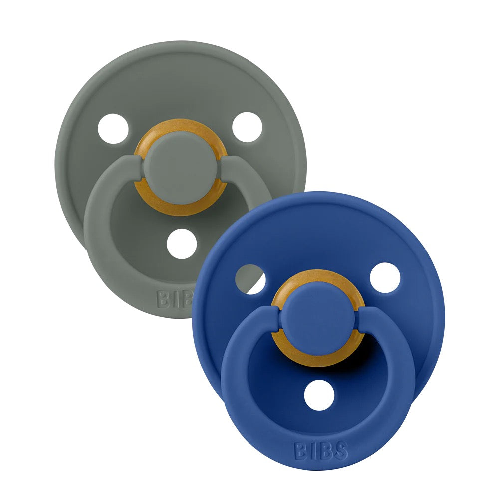 BIBS Colour Natural Rubber Latex Pacifier 2-Pack | Size 2 (6-18 Months)