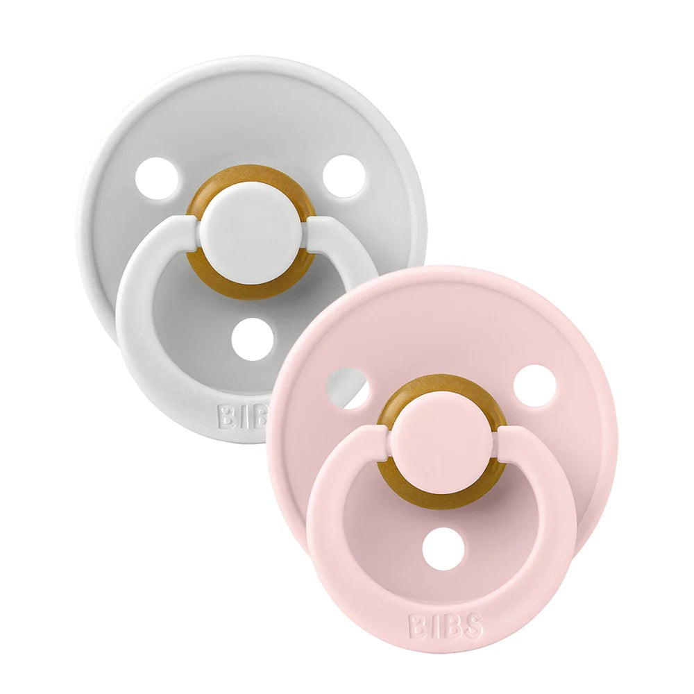 BIBS Colour Natural Rubber Latex Pacifier 2-Pack | Size 1 (0-6 Months)
