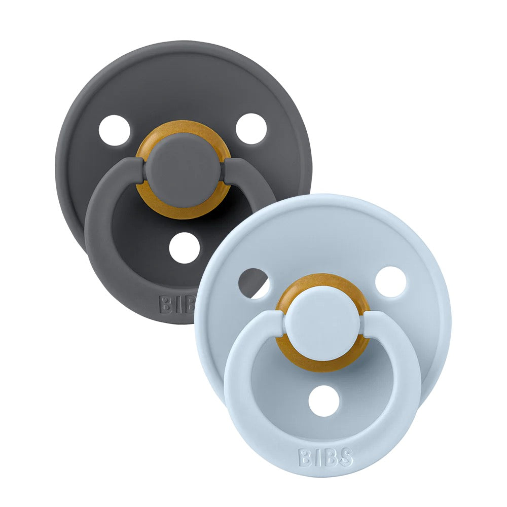 BIBS Colour Natural Rubber Latex Pacifier 2-Pack | Size 3 (18+ Months)