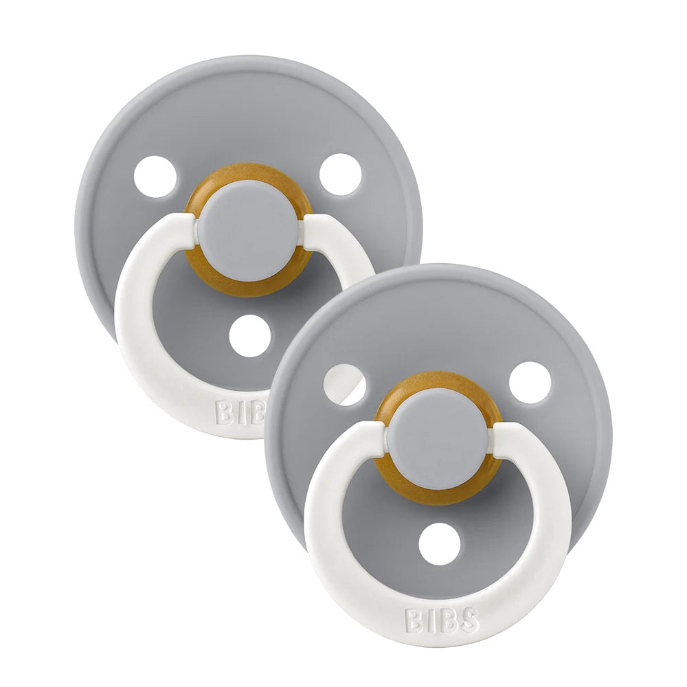 BIBS Colour Natural Rubber Latex Pacifier 2-Pack | Size 3 (18+ Months)