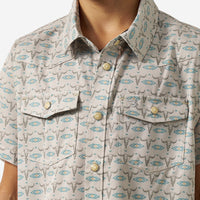 Burlebo Youth Performance Western Shirt | Skull Rancher