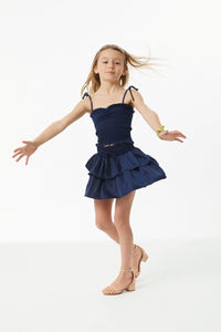 Theme Willow Satin Navy Skort