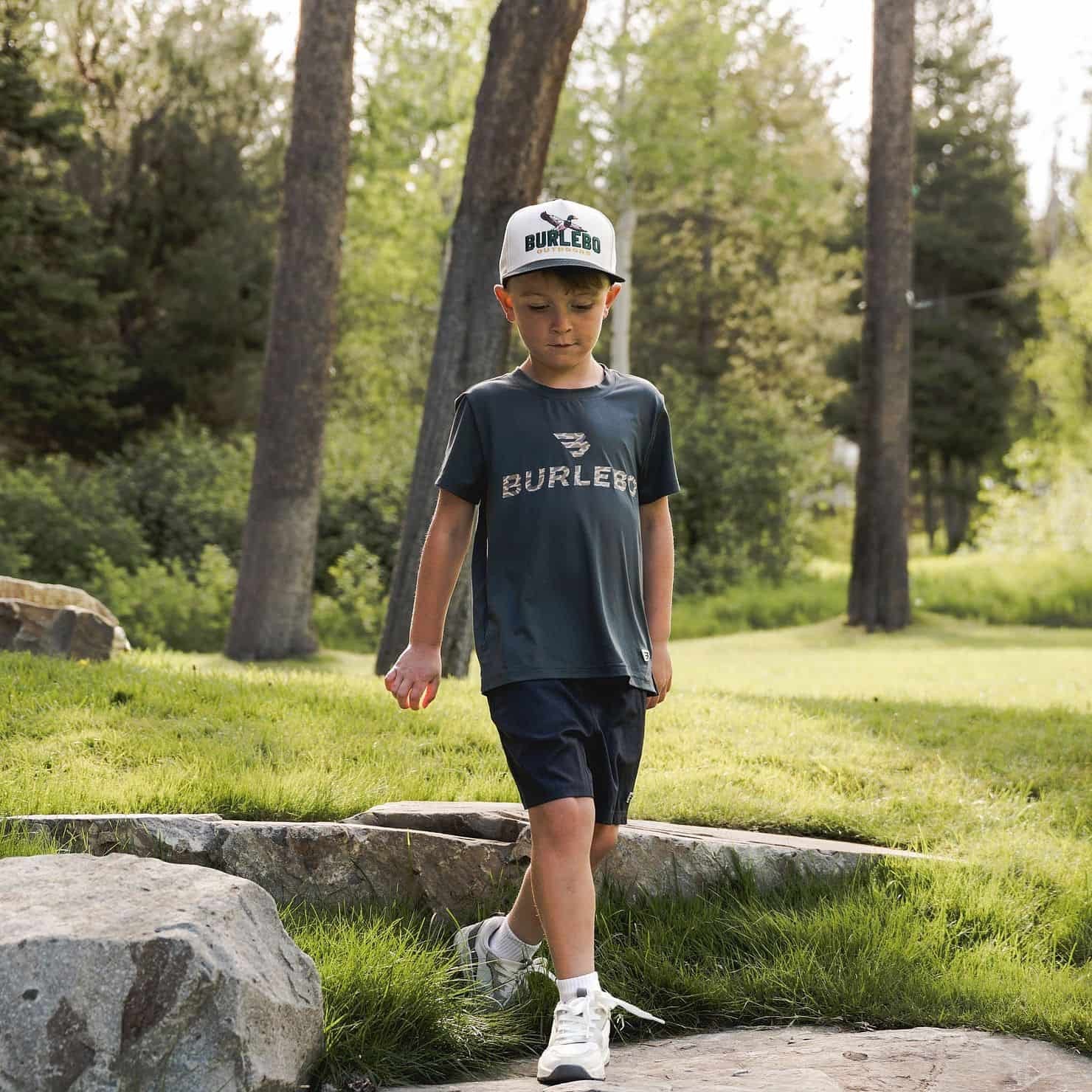 Burlebo Youth Go To Tee | Gun Metal Grey & Gauge Camo
