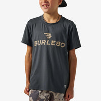 Burlebo Youth Go To Tee | Gun Metal Grey & Gauge Camo