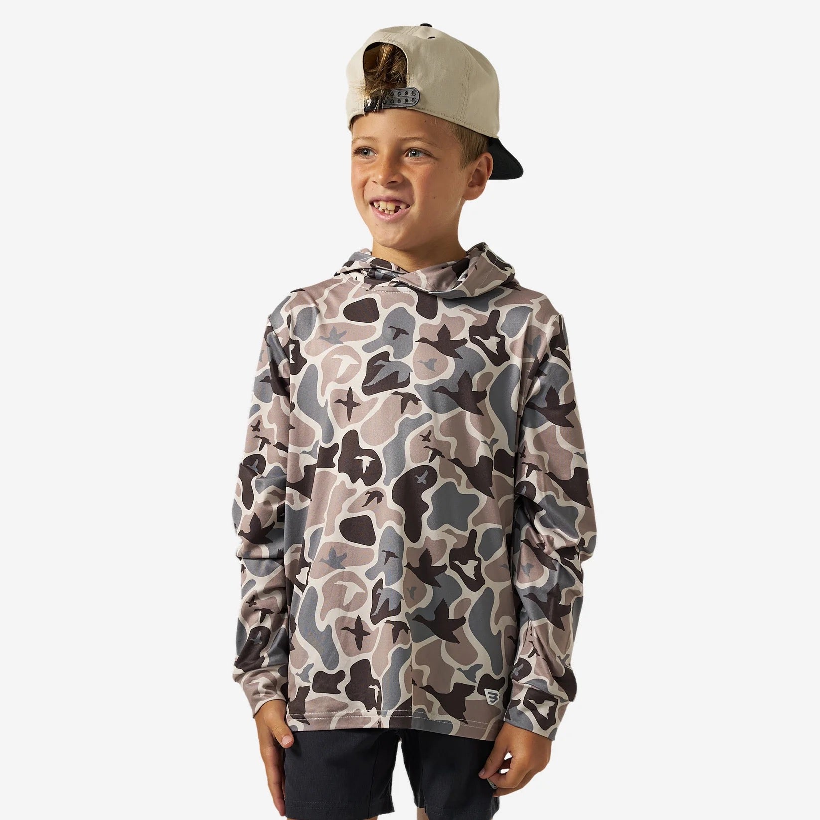 Burlebo Youth Performance Hoodie | Mallard Mayhem Camo