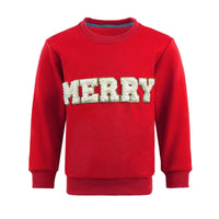 Lola + The Boys Red Merry Pearl Sweatshirt