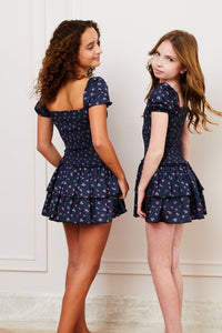 Theme Lexi Cap Smocked Dress - Black Rose