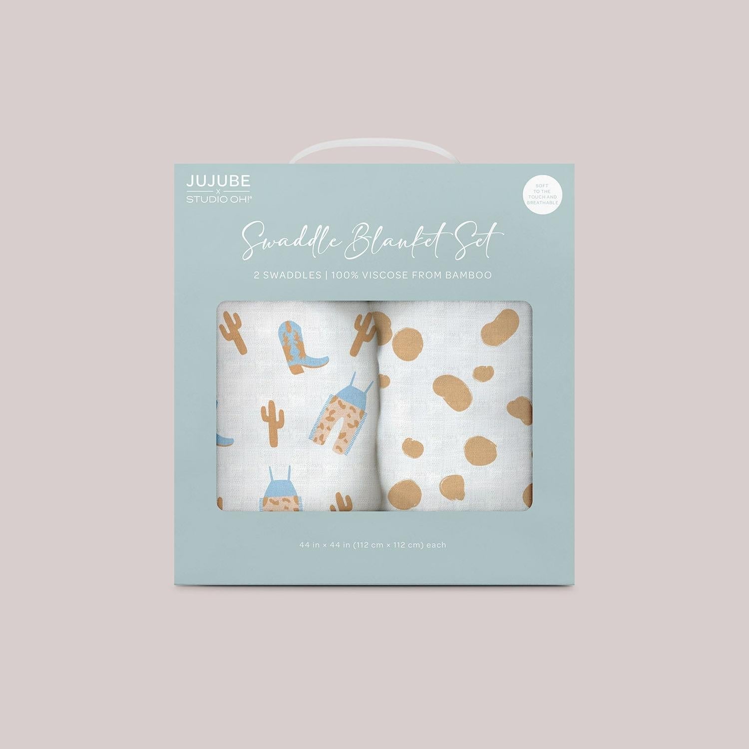 Jujube 2-Pack Square Swaddle Blanket Set | Howdy Partner Blue