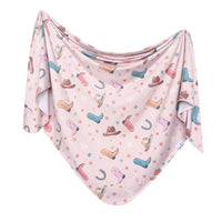 Copper Pearl Knit Swaddle Blanket | Cheyenne