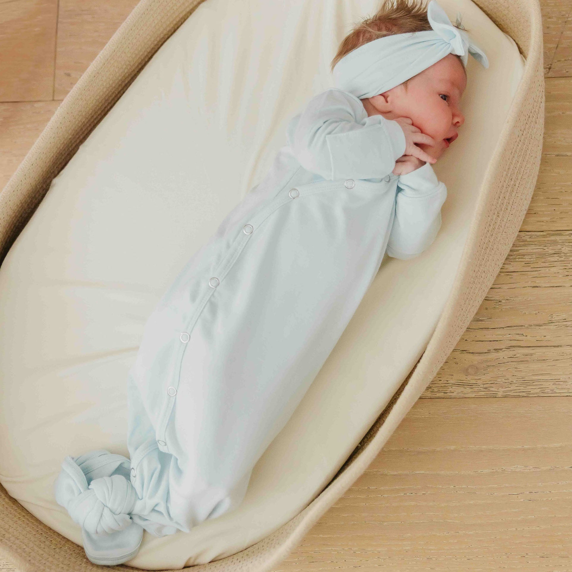 Copper Pearl Newborn Knotted Gown | Air