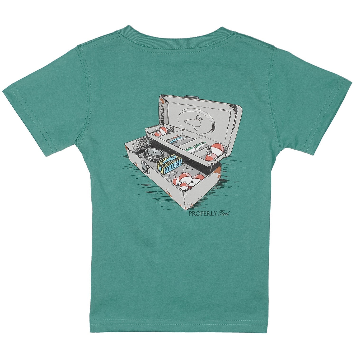 Properly Tied Boys Short Sleeve Tee Tackle Box | Teal