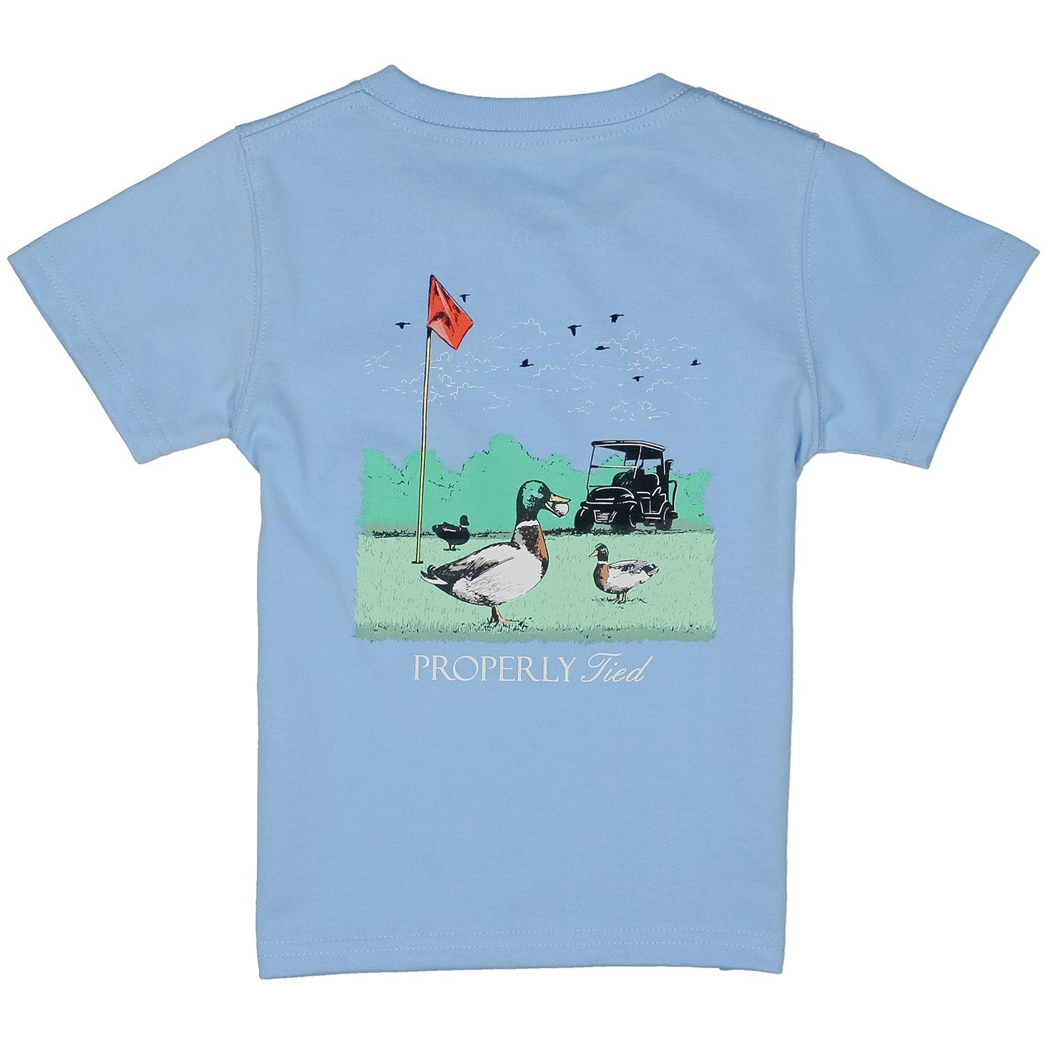 Properly Tied Boys Short Sleeve Tee Fowl Play | Light Blue