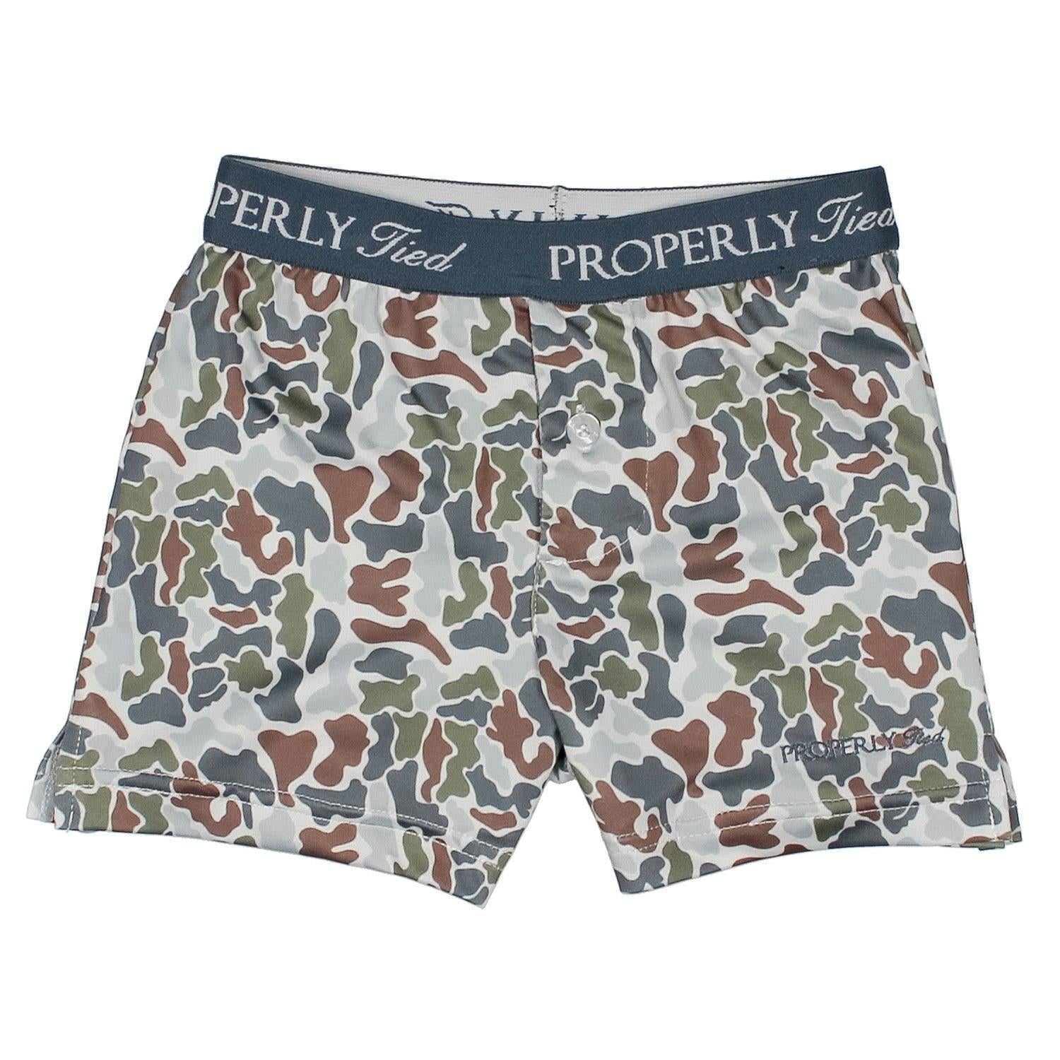 Properly Tied Boys Inlet Boxer | Terra Camo