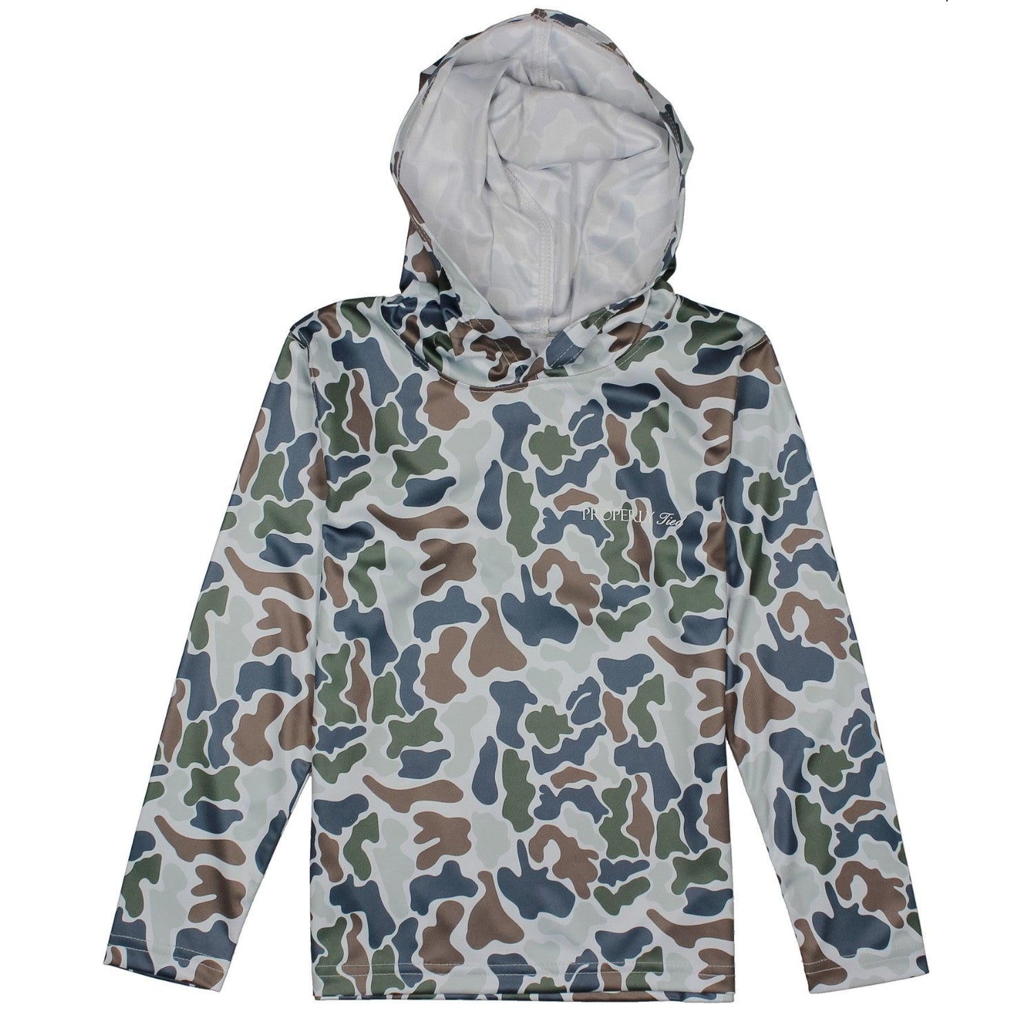 Properly Tied Boys Sportsman Performance Hoodie | Terra Camo
