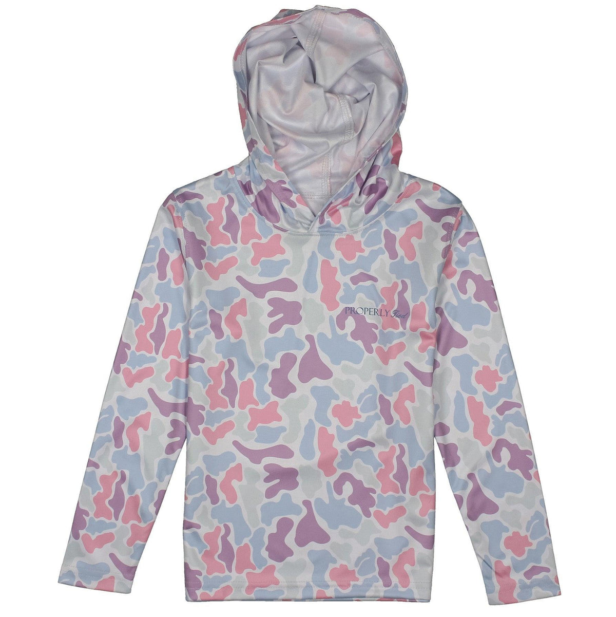 Properly Tied Girls Sportsman Performance Hoodie | Coton Candy Camo