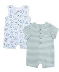 Little Me Dino Rompers (2-Pack)