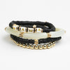 Le La Lo Mama Tubular Beaded Bracelet Set | Ladies Black