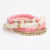 Le La Lo Mama Tubular Beaded Bracelet Set | Ladies Pink