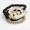 Le La Lo Mini Tubular Beaded Bracelet Set | Child Black