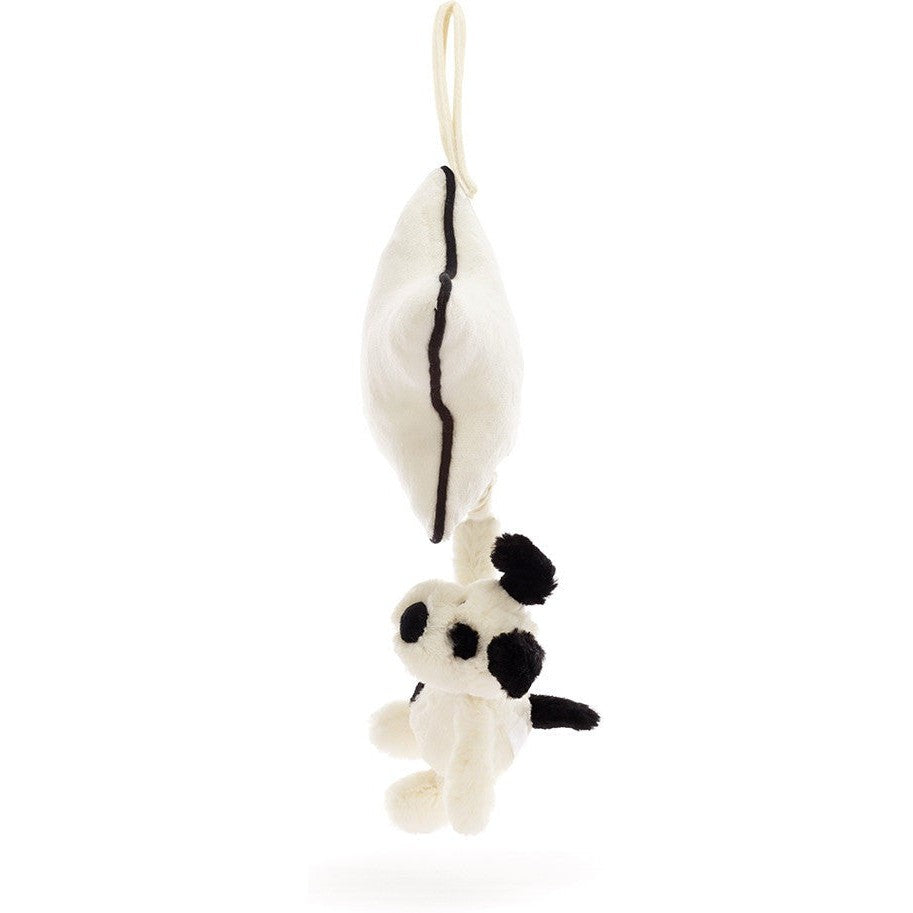 Jellycat Bashful Black & Cream Puppy Musical Pull