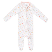 Copper Pearl Zip-Up Footie Pajama | Mabel