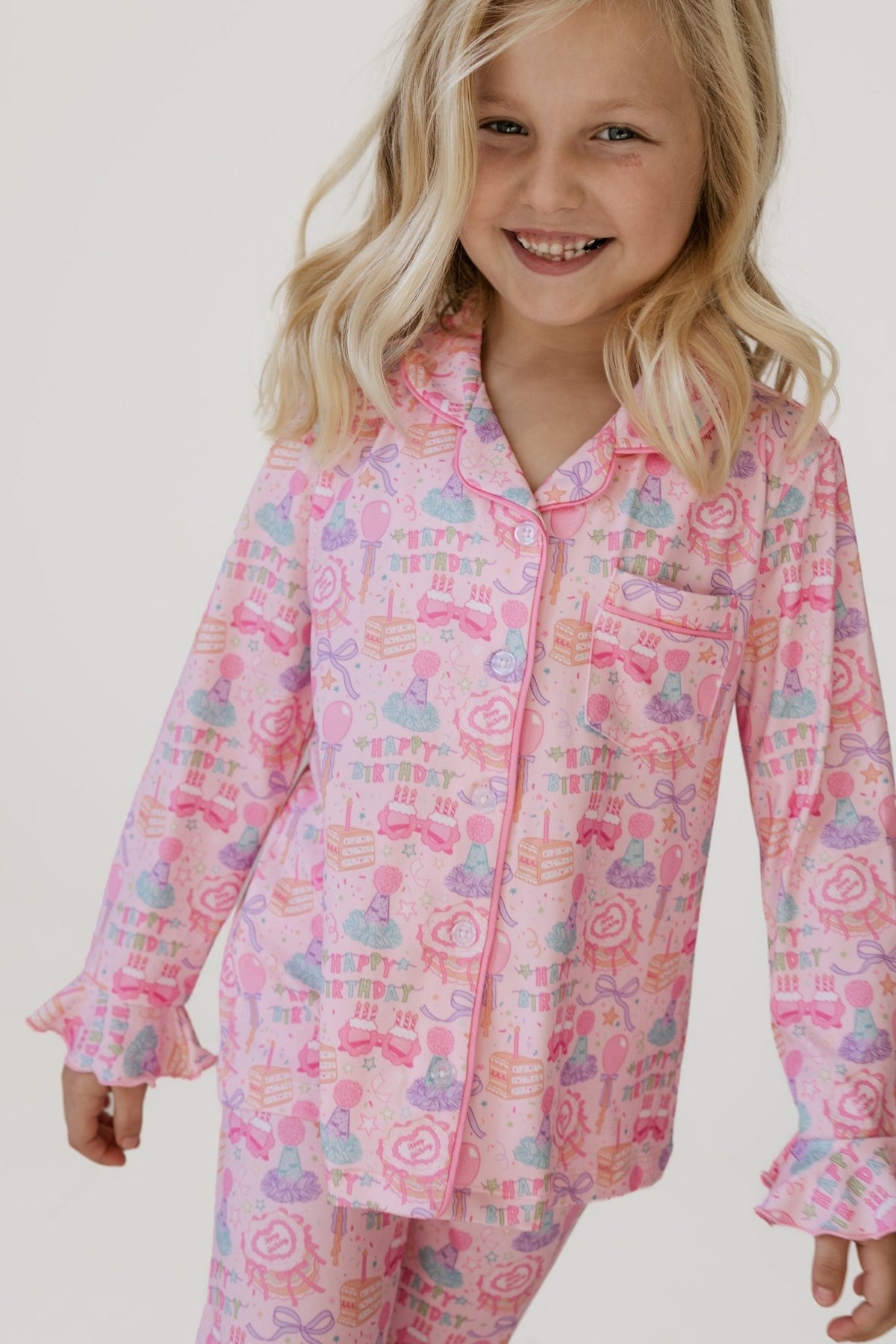 In My Jammers Birthday Girl Girls' Long Sleeve Ruffle Flare Set - Baby Biz