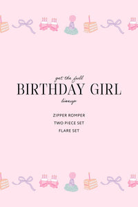 In My Jammers Birthday Girl Girls' Long Sleeve Ruffle Flare Set - Baby Biz