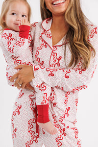 In My Jammers Vintage Bows and Blossoms Women's Long Sleeve Ruffle Set