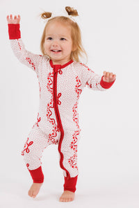 In My Jammers Vintage Bows and Blossoms Zipper Romper