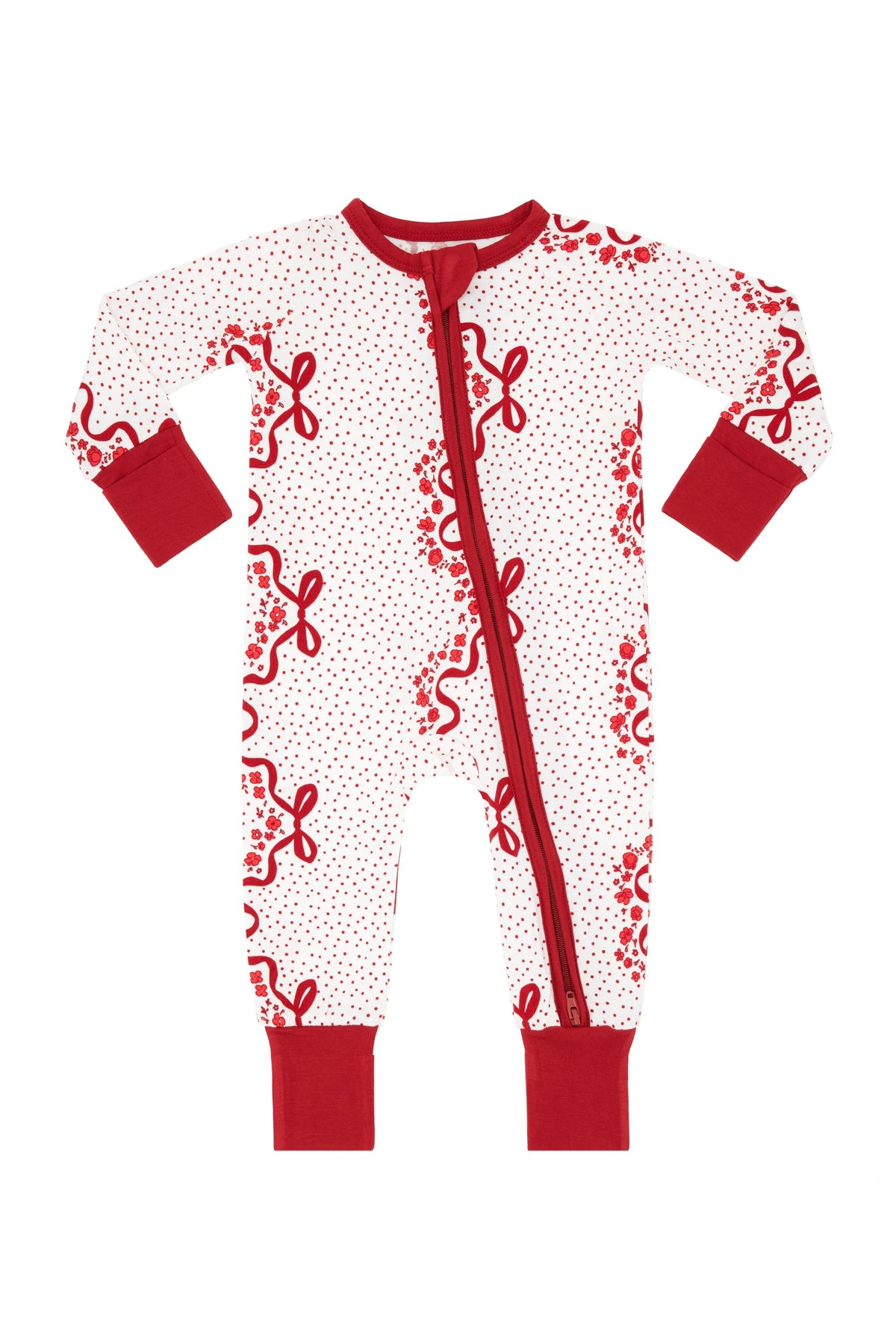 In My Jammers Vintage Bows and Blossoms Zipper Romper