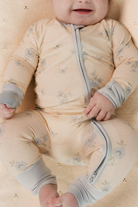 In My Jammers Gemma Floral Zipper Romper