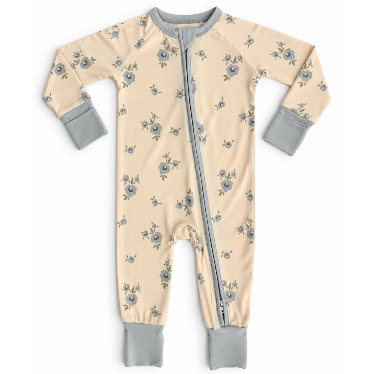 In My Jammers Gemma Floral Zipper Romper