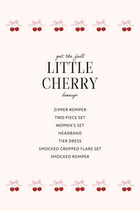 In My Jammers Little Cherry Zipper Romper