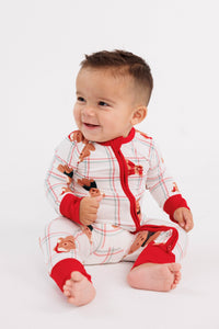 In My Jammers Cozy Christmas Bears Zipper Romper