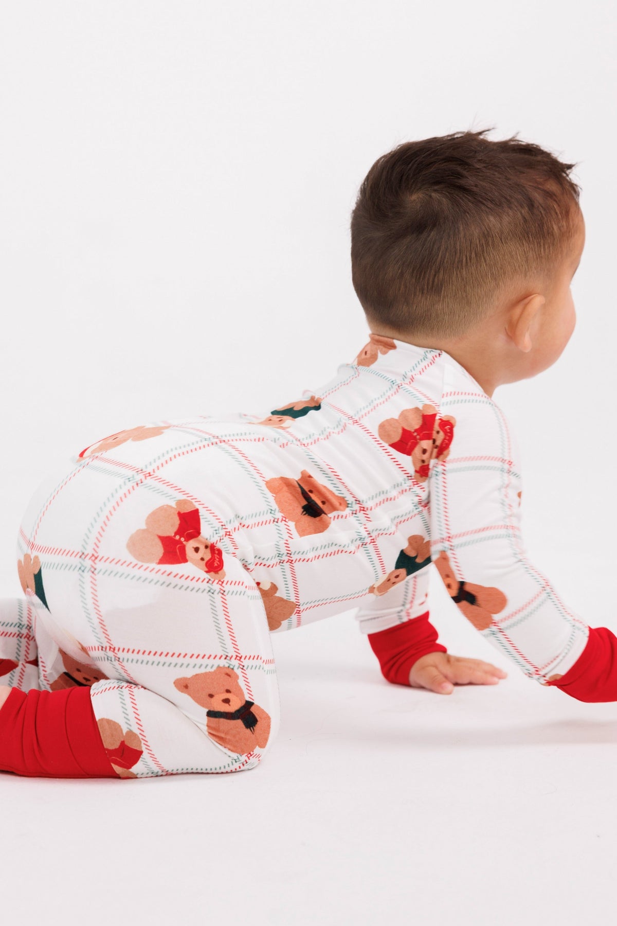 In My Jammers Cozy Christmas Bears Zipper Romper
