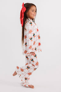 In My Jammers Cozy Christmas Bears Girls' Long Sleeve Ruffle Flare Set