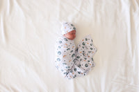 Posh Peanut Roux Infant Swaddle & Beanie Set