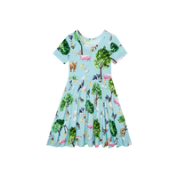 Brayden - Short Sleeve Basic Twirl Dress