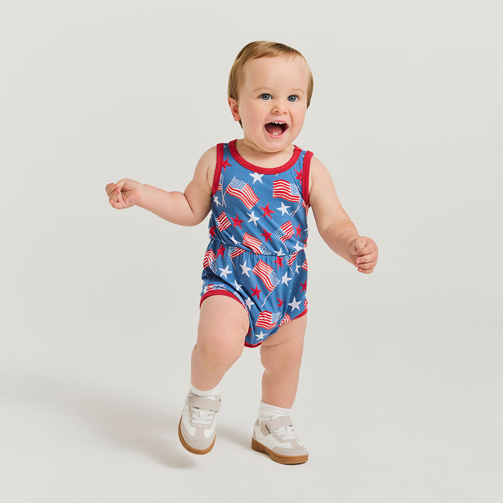 Posh Peanut Sam Varsity Romper