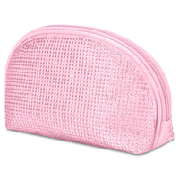 Iscream Pink Rhinestone Oval Cosmetic Bag