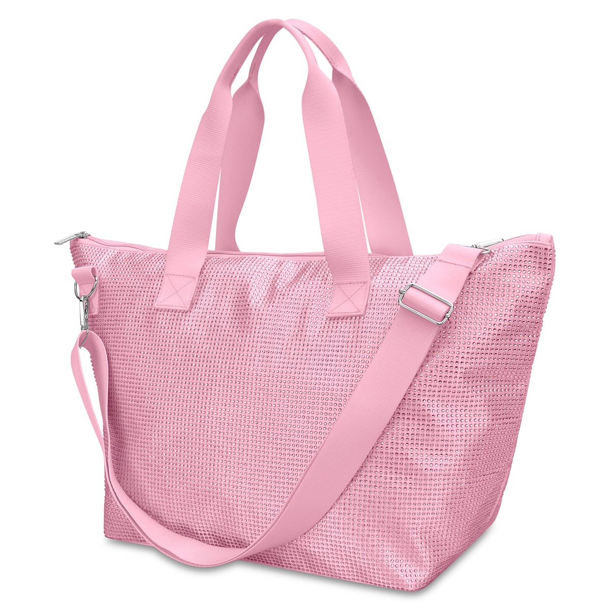 Iscream Pink Rhinestone Overnight Bag