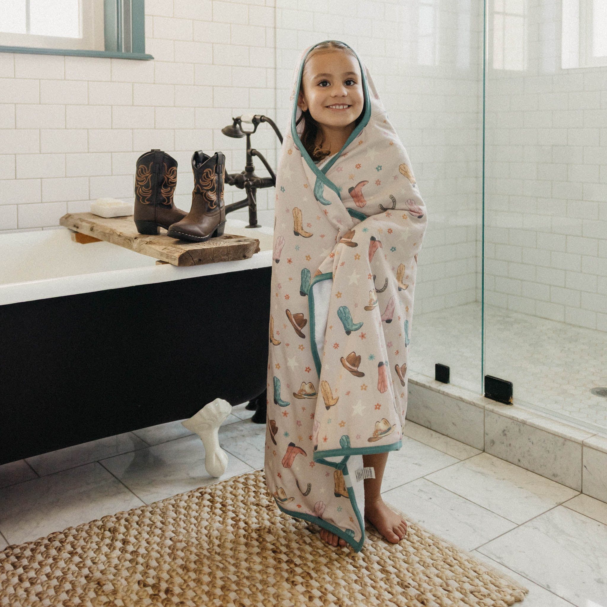 Copper Pearl Premium Big Kid Hooded Towel | Cheyenne