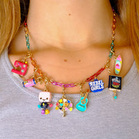 CHARM IT! Gold Rebel Girls Golf Clubs Charm