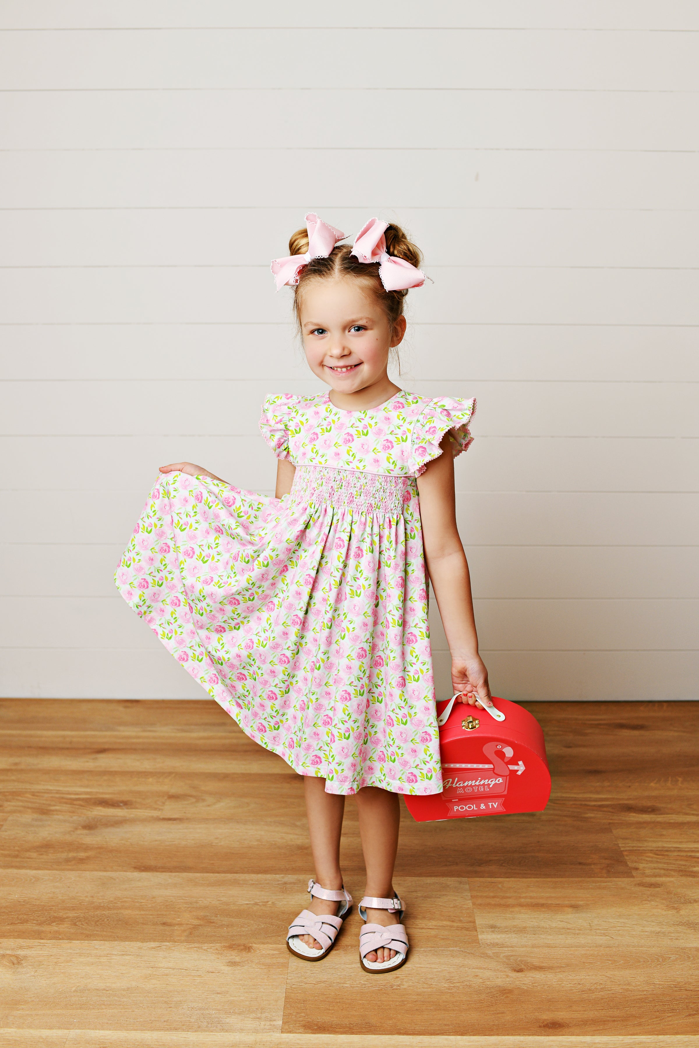 Pink Posies Smocked Dress
