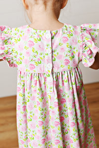 Pink Posies Smocked Dress