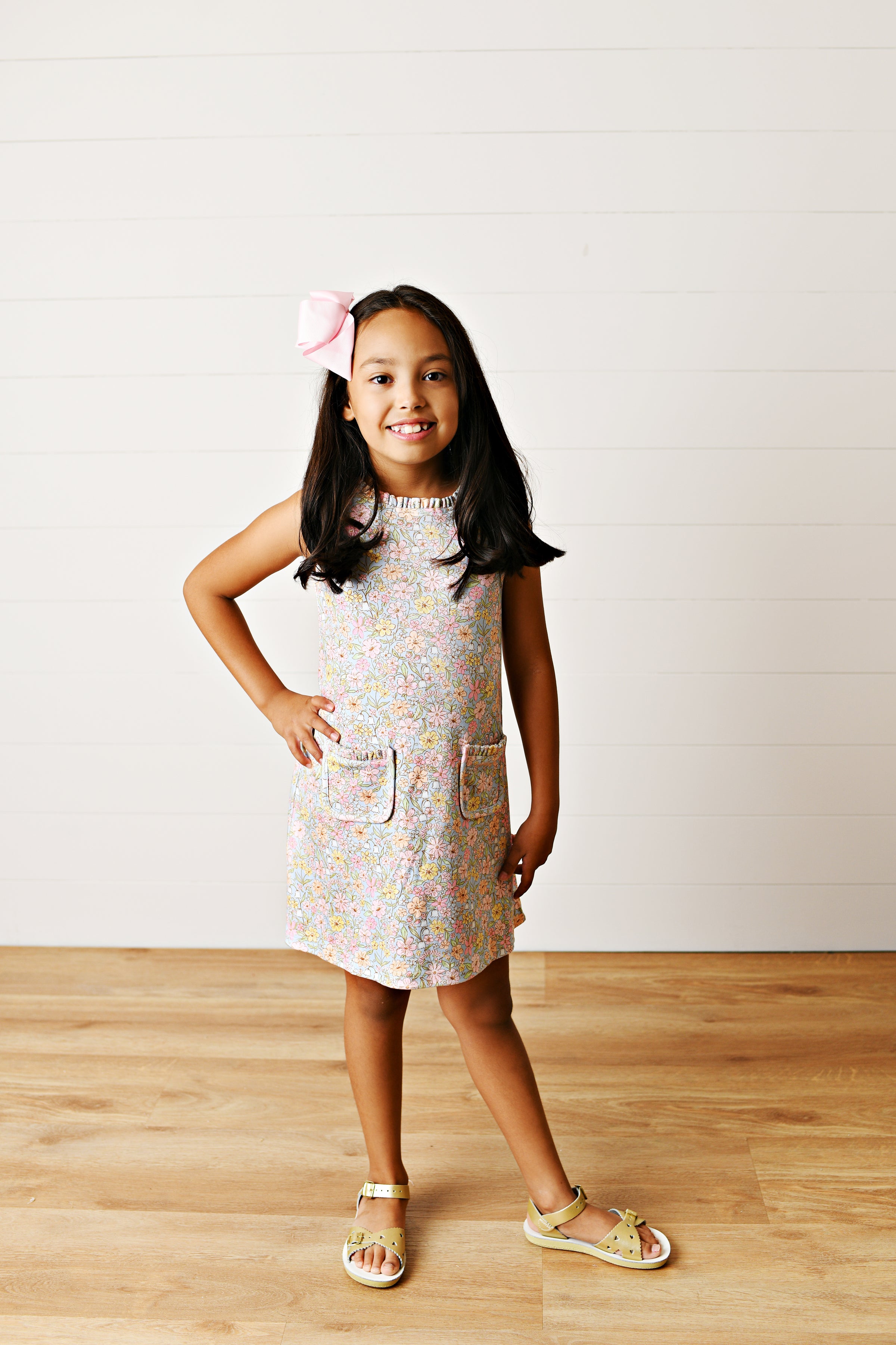 Watercolor Garden Pocket Dress