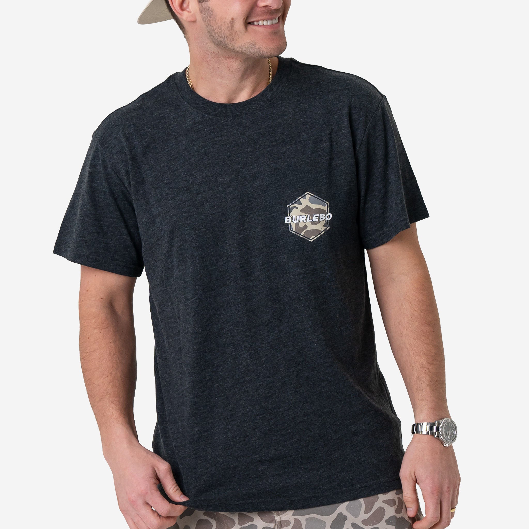 Burlebo Short Sleeve Tee | Rad Dad | Heather Black