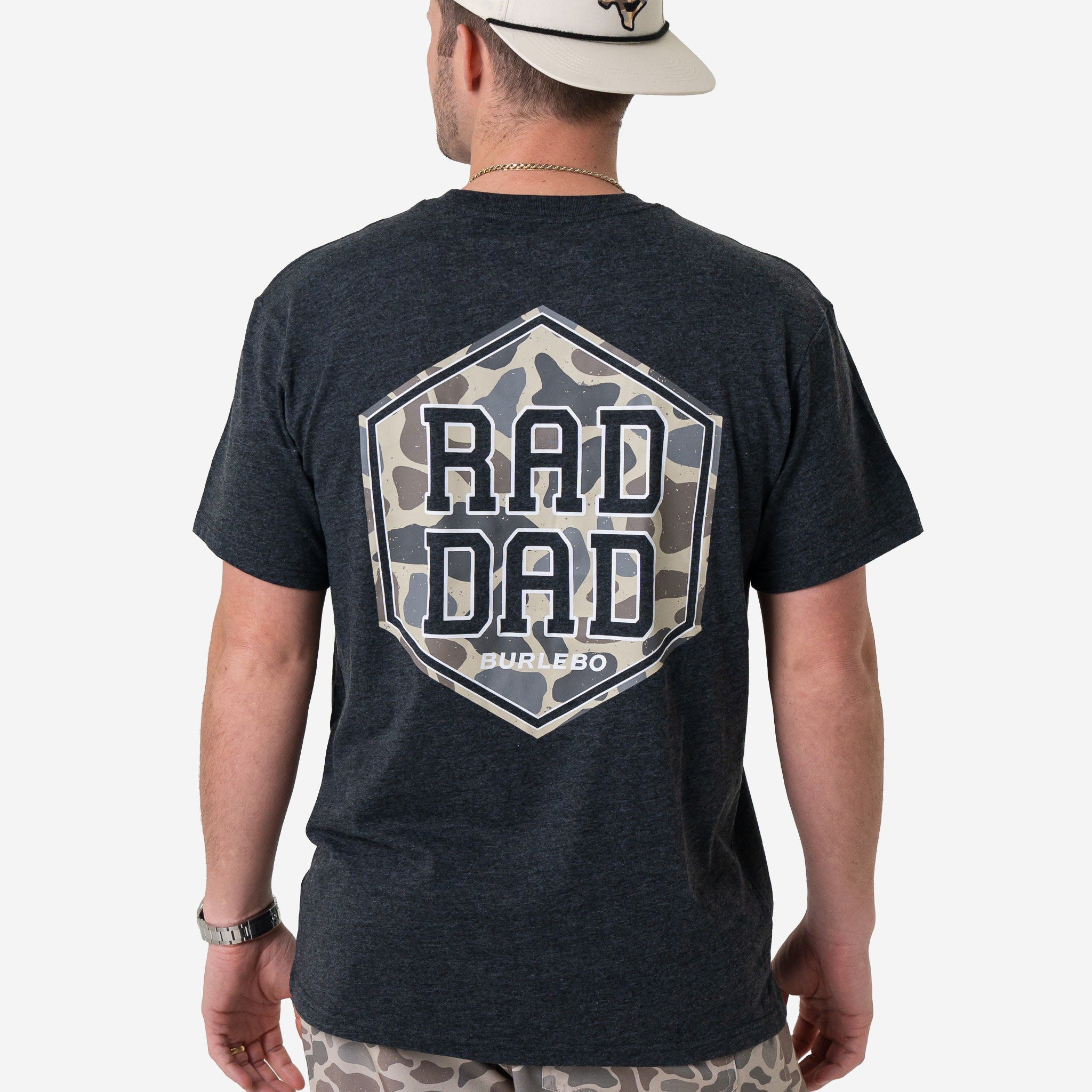 Burlebo Short Sleeve Tee | Rad Dad | Heather Black
